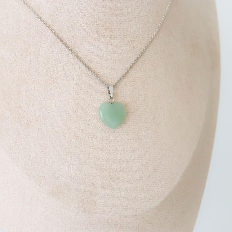 Pendentif | Coeur en Aventurine verte