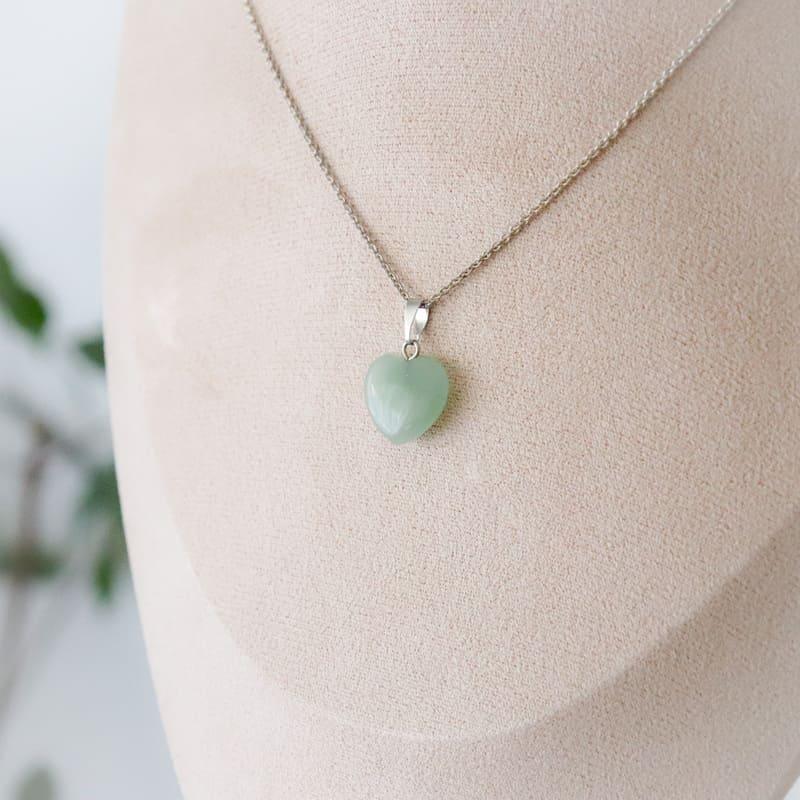 Pendentif | Coeur en Aventurine verte