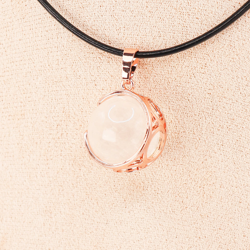 Pendentif | Sphère de Lune en Cristal de roche