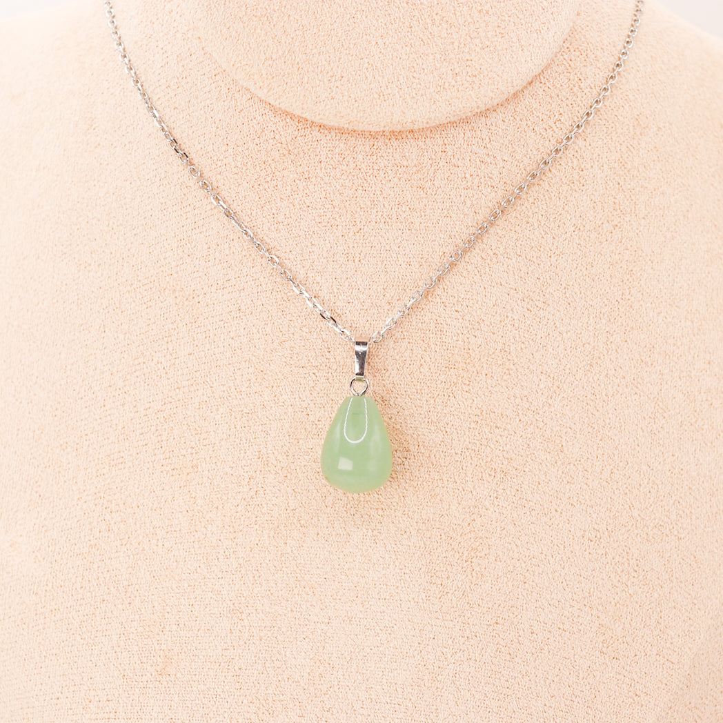 Pendentif | Goutte en Aventurine verte
