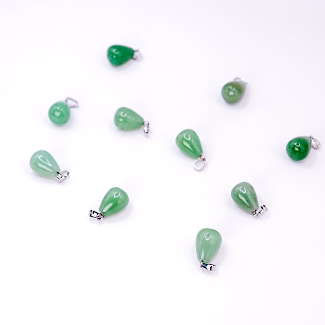 Pendentif | Goutte en Aventurine verte